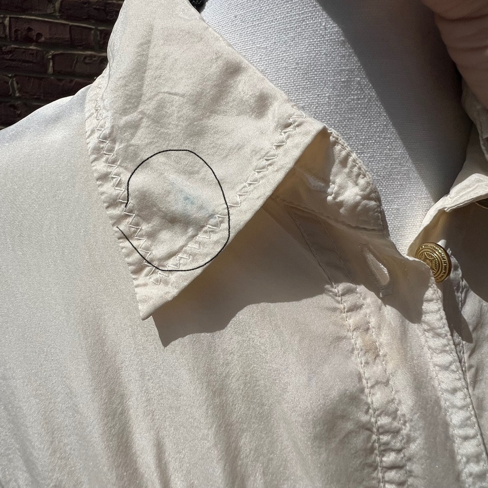 Vintage Carol Horn Workshop 100% Silk Shirt Fringe CoastalCowgirl Festival Rodeo - Picture 10 of 11